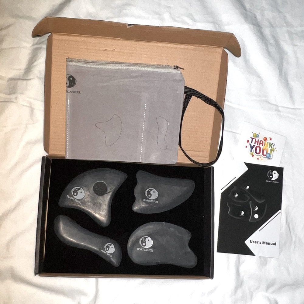 Heart Can Feel Large Gua Sha Massage Tool Set - 4Pcs